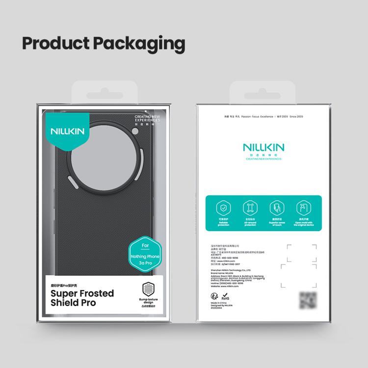 For Nothing Phone 3a Pro NILLKIN Frosted Shield Pro PC + TPU Phone Case(Black) - free shipping - PMc TechLife - Order now!