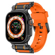 For Apple Watch 46mm / 49mm / 45mm / 44mm Armor Gear Silicone Watch Band(Black Orange) - Watch Bands by PMc TechLife | Online Shopping South Africa | PMc TechLife | Buy Now Pay Later Mobicred