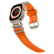 For Apple Watch 46mm / 49mm / 45mm / 44mm Armor Gear Silicone Watch Band(Titanium Orange)