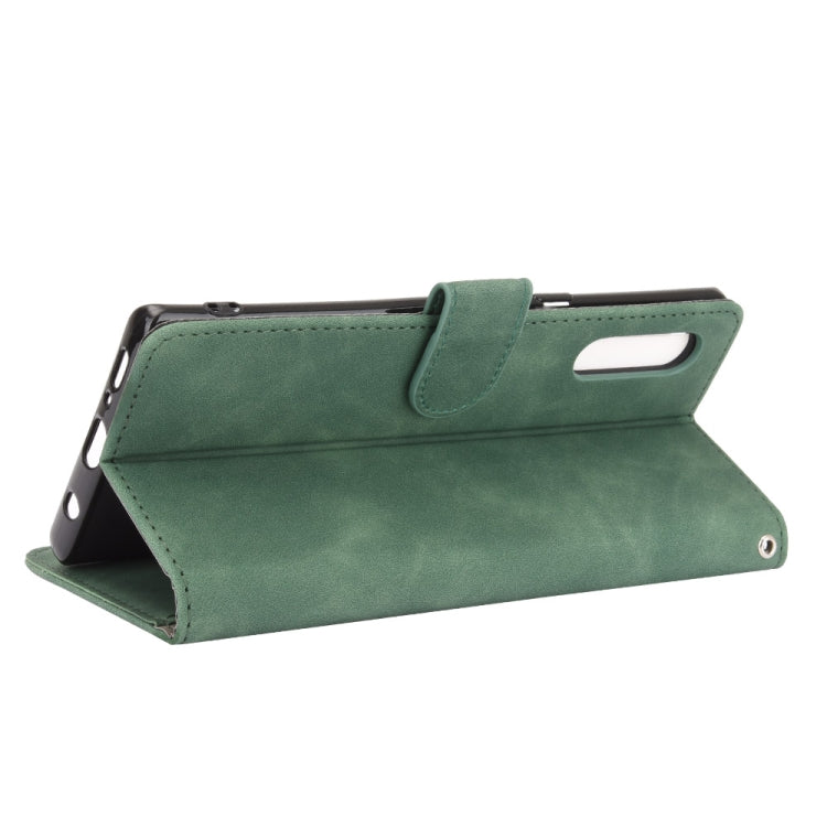 For LG Velvet Solid Color Skin Feel Magnetic Buckle Horizontal Flip Calf Texture PU Leather Case with Holder & Card Slots & Wallet(Green) - LG by PMC TechLife | Online Shopping South Africa | PMC TechLife