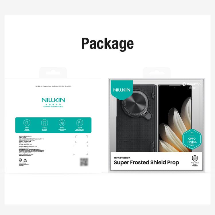 For OPPO Find N5 NILLKIN Frosted Prop PC + TPU MagSafe Magnetic Phone Case(Black) - free shipping - PMC Jewellery - Order now!