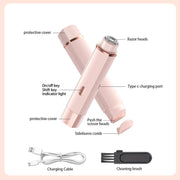 Type-C Double Head Female Private Parts Electric Shaver(Pink)