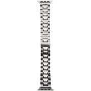For Apple Watch 46mm / 49mm / 45mm / 44mm Butterfly Buckle New Five Beads Stainless Steel Watch Band(Silver)
