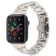 For Apple Watch 42mm / 41mm / 40mm / 38mm Butterfly Buckle New Five Beads Stainless Steel Watch Band(Silver Rose Gold) - free shipping - PMc TechLife - Order now!