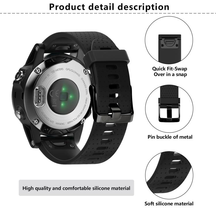 For Garmin QuickFit 20mm Kalebol Dot Texture Silicone Watch Band(Red) - free shipping - PMc TechLife - Order now!