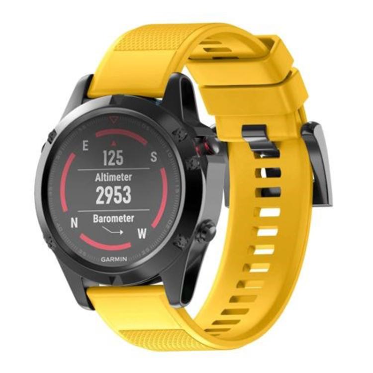For Garmin QuickFit 22mm Kalebol Triangle Texture Silicone Watch Band(Yellow) - free shipping - PMc TechLife - Order now!