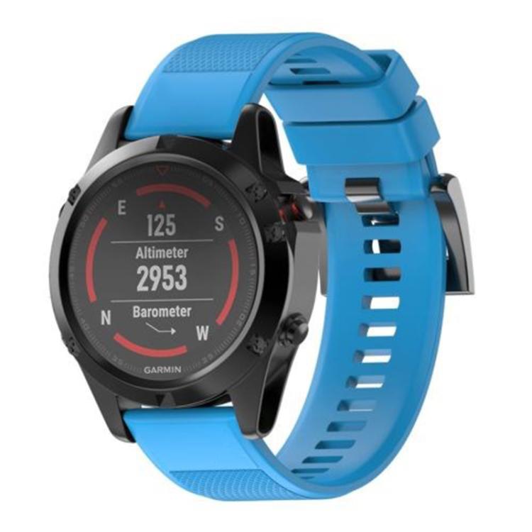 For Garmin QuickFit 26mm Kalebol Triangle Texture Silicone Watch Band(Sky Blue) - free shipping - PMc TechLife - Order now!