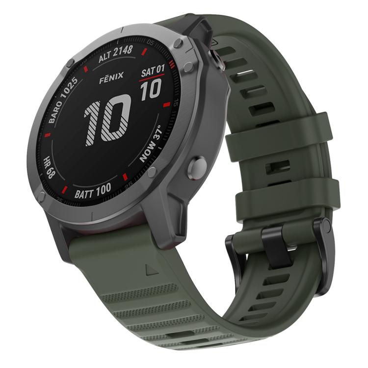 For Garmin QuickFit 22mm Kalebol Concave Texture Silicone Watch Band(Army Green) - free shipping - PMc TechLife - Order now!