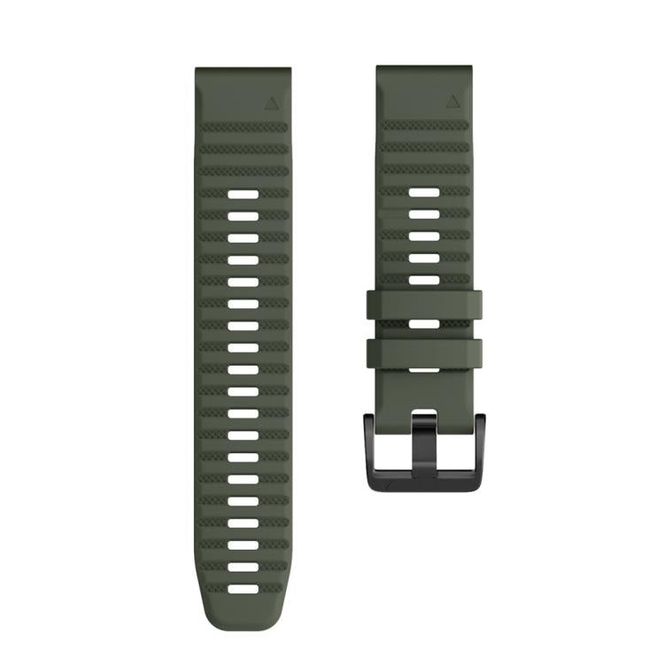 For Garmin QuickFit 22mm Kalebol Concave Texture Silicone Watch Band(Army Green) - free shipping - PMc TechLife - Order now!