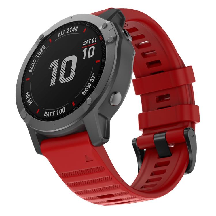 For Garmin QuickFit 26mm Kalebol Concave Texture Silicone Watch Band(Red) - free shipping - PMc TechLife - Order now!