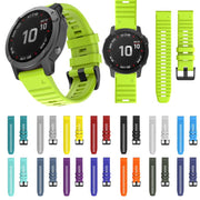 For Garmin QuickFit 22mm Kalebol Concave Texture Silicone Watch Band(White)