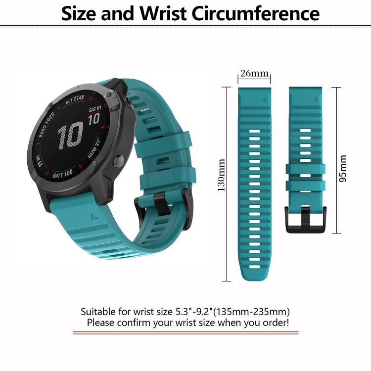 For Garmin QuickFit 26mm Kalebol Concave Texture Silicone Watch Band(Grey) - free shipping - PMc TechLife - Order now!