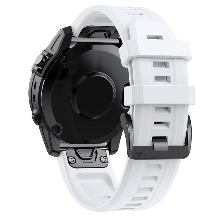 For Garmin QuickFit 20mm Kalebol Ladder Silicone Watch Band(White)