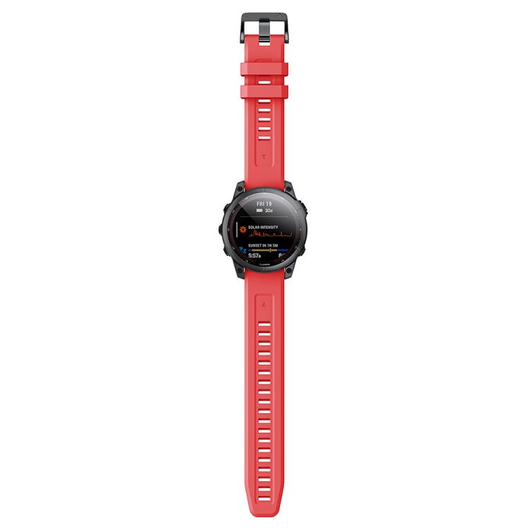 For Garmin QuickFit 20mm Kalebol Ladder Silicone Watch Band(Red) - Watch Bands by Kalebol | Online Shopping South Africa | PMc TechLife | Buy Now Pay Later Mobicred