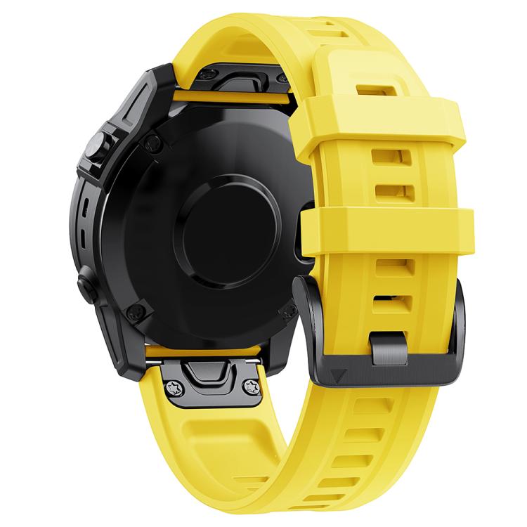 For Garmin QuickFit 20mm Kalebol Ladder Silicone Watch Band(Yellow) - Watch Bands by Kalebol | Online Shopping South Africa | PMc TechLife | Buy Now Pay Later Mobicred