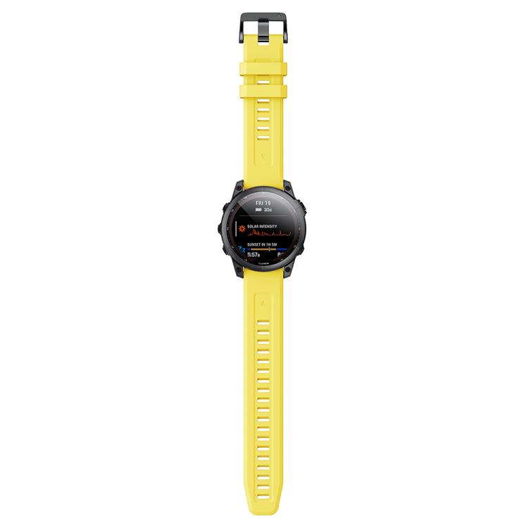 For Garmin QuickFit 20mm Kalebol Ladder Silicone Watch Band(Yellow) - Watch Bands by Kalebol | Online Shopping South Africa | PMc TechLife | Buy Now Pay Later Mobicred