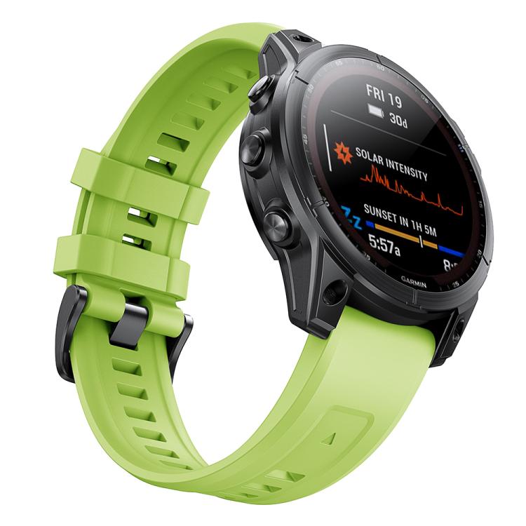 For Garmin QuickFit 20mm Kalebol Ladder Silicone Watch Band(Green) - Watch Bands by Kalebol | Online Shopping South Africa | PMc TechLife | Buy Now Pay Later Mobicred