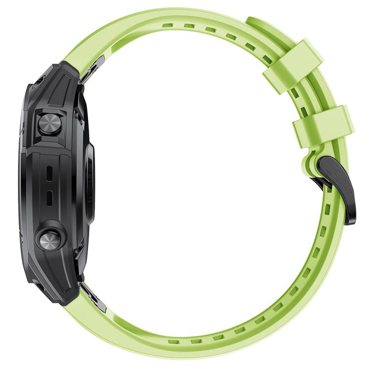 For Garmin QuickFit 20mm Kalebol Ladder Silicone Watch Band(Green) - Watch Bands by Kalebol | Online Shopping South Africa | PMc TechLife | Buy Now Pay Later Mobicred