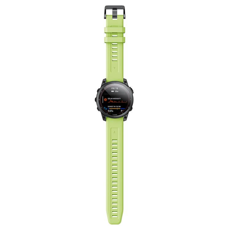 For Garmin QuickFit 20mm Kalebol Ladder Silicone Watch Band(Green) - Watch Bands by Kalebol | Online Shopping South Africa | PMc TechLife | Buy Now Pay Later Mobicred