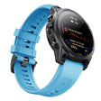 For Garmin QuickFit 20mm Kalebol Ladder Silicone Watch Band(Sky Blue) - free shipping - PMc TechLife - Order now!