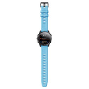 For Garmin QuickFit 20mm Kalebol Ladder Silicone Watch Band(Sky Blue)