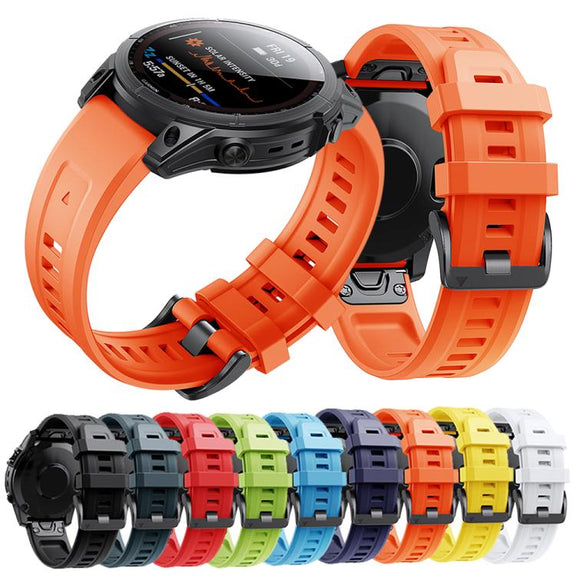 For Garmin QuickFit 20mm Kalebol Ladder Silicone Watch Band(Sky Blue)