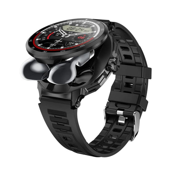 D11 1.46 inch 2 in 1 Bluetooth Earphone Smart Watch, Support Bluetooth Call / NFC / Heart Rate(Black)