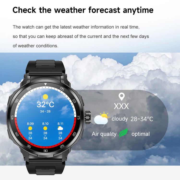 D11 1.46 inch 2 in 1 Bluetooth Earphone Smart Watch, Support Bluetooth Call / NFC / Heart Rate(Black)