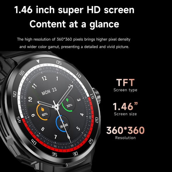 D11 1.46 inch 2 in 1 Bluetooth Earphone Smart Watch, Support Bluetooth Call / NFC / Heart Rate(Green)