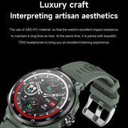D11 1.46 inch 2 in 1 Bluetooth Earphone Smart Watch, Support Bluetooth Call / NFC / Heart Rate(Green)