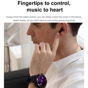 D11 1.46 inch 2 in 1 Bluetooth Earphone Smart Watch, Support Bluetooth Call / NFC / Heart Rate(Green)