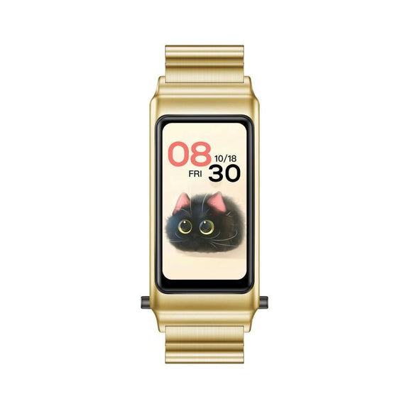 K80 1.57 inch Steel Band IP67 Earphone Detachable Smart Watch, Support Bluetooth Call(Gold)