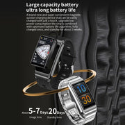 K80 1.57 inch Steel Band IP67 Earphone Detachable Smart Watch, Support Bluetooth Call(Gold)