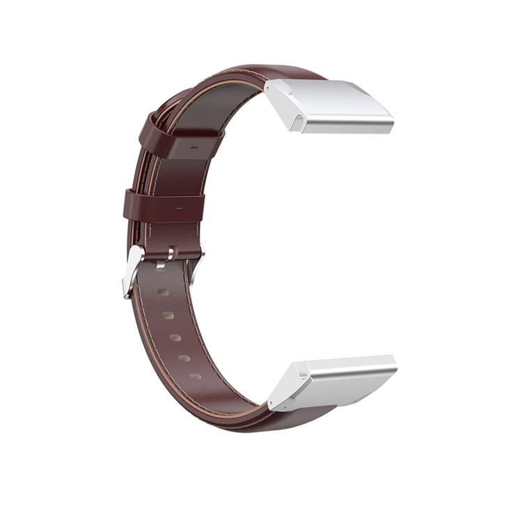 For Garmin QuickFit 22mm Kalebol Waxed Calfskin Leather Watch Band(Brown) - free shipping - PMc TechLife - Order now!