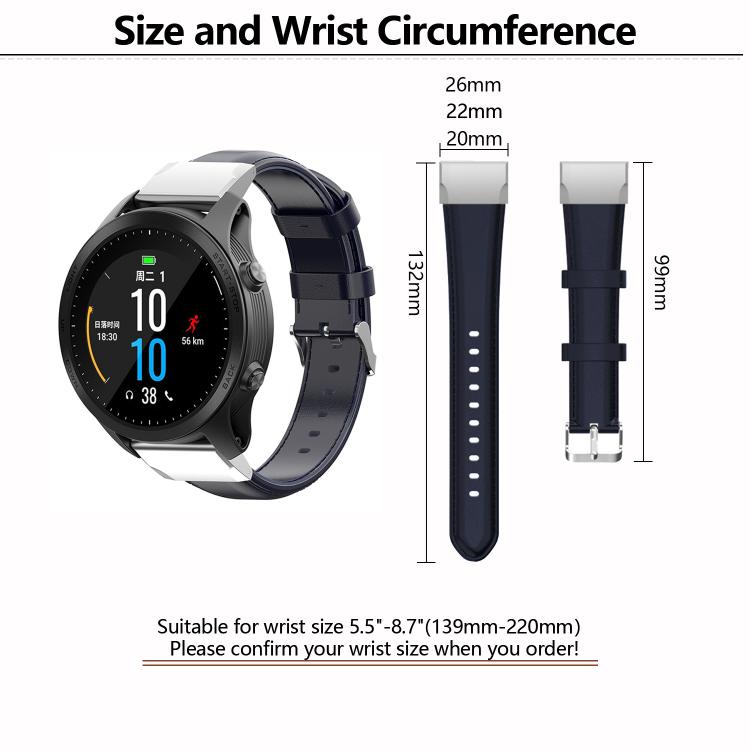 For Garmin QuickFit 22mm Kalebol Waxed Calfskin Leather Watch Band(Brown) - free shipping - PMc TechLife - Order now!