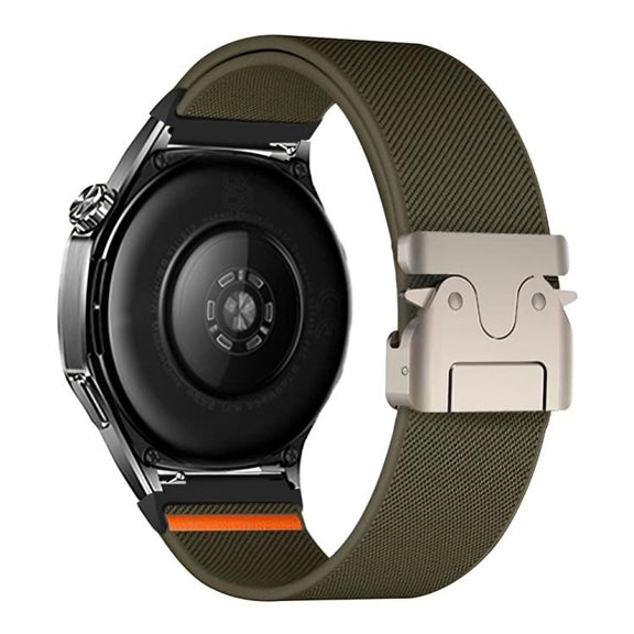 20mm Parachute Buckle Elastic Nylon Watch Band(Army Green)