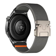 20mm Parachute Buckle Elastic Nylon Watch Band(Dark Grey)