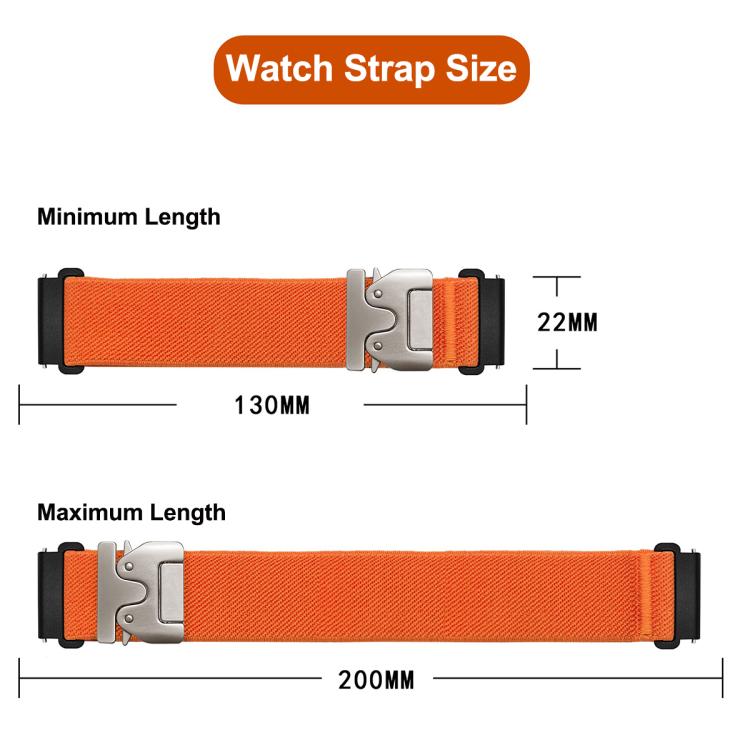 22mm Parachute Buckle Elastic Nylon Watch Band(Dark Grey) - free shipping - PMc TechLife - Order now!