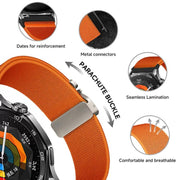 22mm Parachute Buckle Elastic Nylon Watch Band(Starlight)
