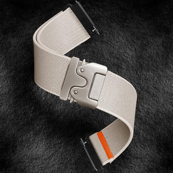 20mm Parachute Buckle Elastic Nylon Watch Band(Black)