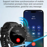 Q10 Dual-mode Bluetooth Headphones Smart Watch,1.52 inch, Support Bluetooth Call / Heart Rate(Black)