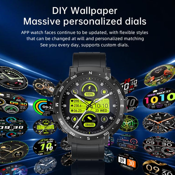 Q10 Dual-mode Bluetooth Headphones Smart Watch,1.52 inch, Support Bluetooth Call / Heart Rate(Black)