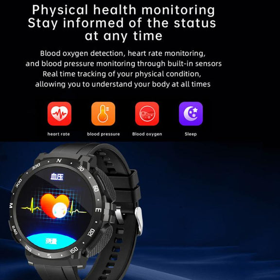 Q10 Dual-mode Bluetooth Headphones Smart Watch,1.52 inch, Support Bluetooth Call / Heart Rate(Black)