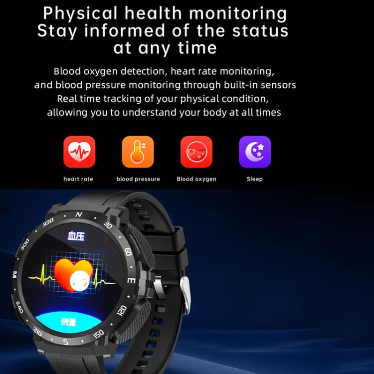 Q10 Dual-mode Bluetooth Headphones Smart Watch,1.52 inch, Support Bluetooth Call / Heart Rate(Black)