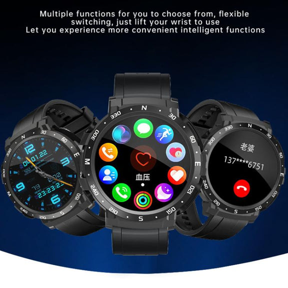 Q10 Dual-mode Bluetooth Headphones Smart Watch,1.52 inch, Support Bluetooth Call / Heart Rate(Black)
