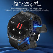 Q11 Dual-mode Bluetooth Headphones Smart Watch,1.58 inch, Support Bluetooth Call / Heart Rate(Black)