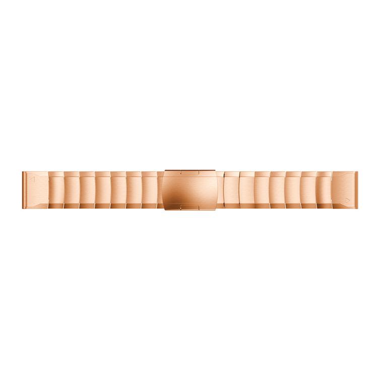 For Garmin QuickFit 20mm Kalebol Turtle Back Buckle Stainless Steel Watch Band(Rose Gold) - free shipping - PMc TechLife - Order now!