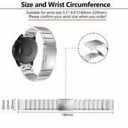 For Garmin QuickFit 20mm Kalebol Turtle Back Buckle Stainless Steel Watch Band(Black)