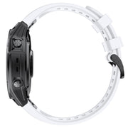 For Garmin QuickFit 22mm Kalebol Ladder Silicone Watch Band(White)