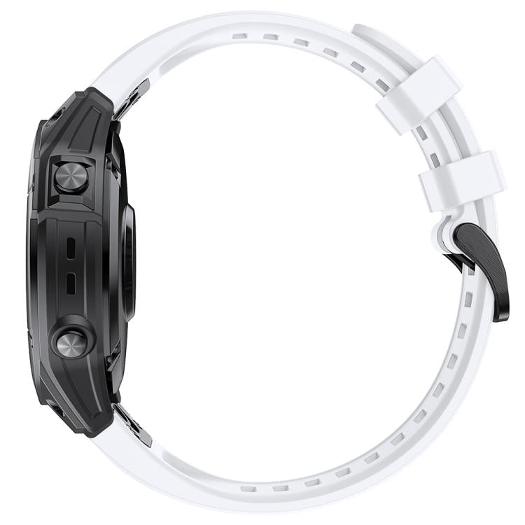For Garmin QuickFit 22mm Kalebol Ladder Silicone Watch Band(White)